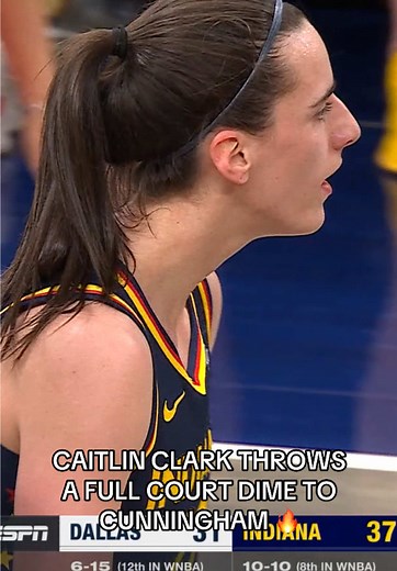 Caitlin Clark's Epic Full Court Pass to Cunningham