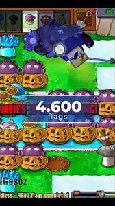 PvZ Survival Endless 4.600 flags #pvz #pvzgameplay #shorts
