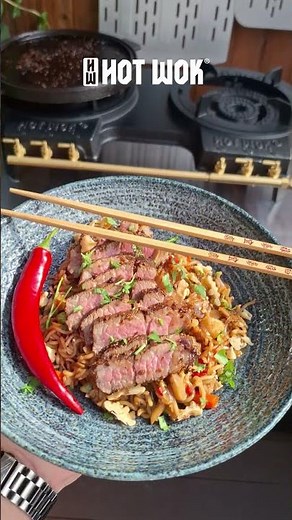 Asian marinated steak with wok noodles