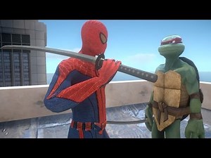 Raphael vs Spiderman (Teenage Mutant Ninja Turtles) - EPIC BATTLE