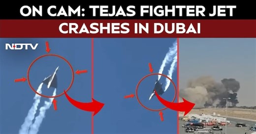 Tejas Fighter Crashes At Dubai Air Show, Explodes In Ball Of Flames