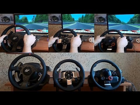 Trustmaster T500, Logitech G27 and DFGT sound test feedback. Assetto Corsa driving