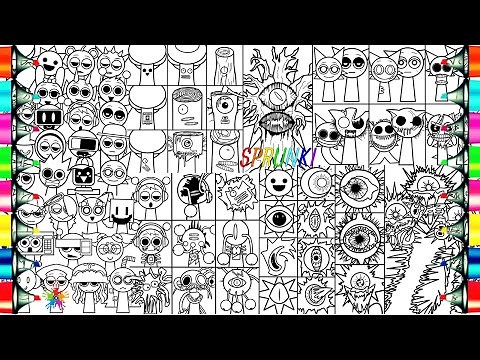 Incredibox Sprunki Coloring Pages Mix / How to Color Sprunki Phase 1 to Phase 12 / NCS Music