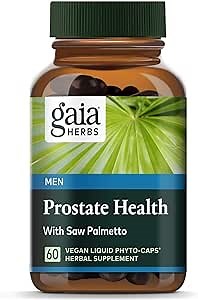 Gaia Herbs Prostate Health - Supports Prostate Health and Function for Men - with Saw Palmetto, Green Tea, Nettle Root, and White Sage* - 60 Vegan Liquid Phyto-Caps (30 Servings)