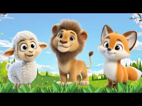 Cute Animals: Lion, Fox, Sheep, Goat, Monkey,... - Animal Sounds