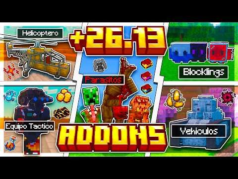 😎TOP 20 MEJORES ADDONS [MODS] SURVIVAL Para MINECRAFT PE/BEDROCK +26.13 | BEST ADDONS +26.13