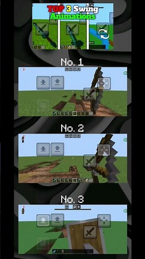 TOP 3 Swing Animations Packs For Minecraft Bedrock 1.21+ #minecrafttexturepack #texturepack #texture