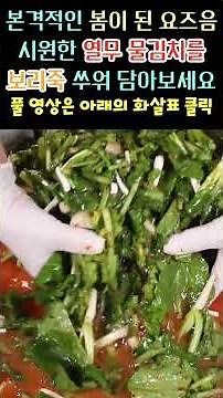 Try making refreshing young radish water kimchi in the spring.