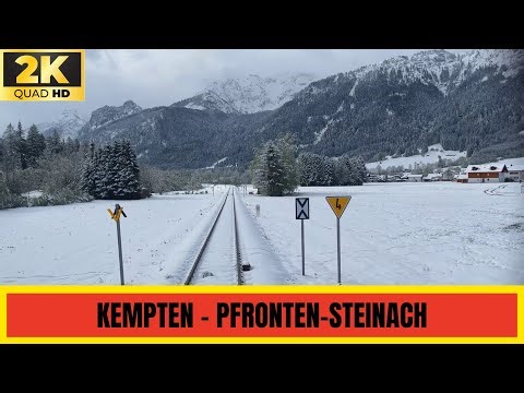 ★ Cab Ride: Kempten 🇩🇪 – Pfronten-Steinach 🇩🇪 | Allgäu Alpine Foothills Railway
