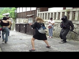 サムライマネキンドッキリ 京都 清水 忍者 /Samurai Mannequin Prank in Japan Ninja