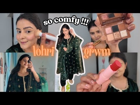 ​ @sonakshisinha inspired GRWM for LOHRI Celebration | Styling Velvet Kurta Set under Rs.1499 🛒