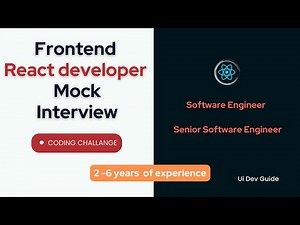 React JS mock Interview | React interview questions | React JS Live Coding