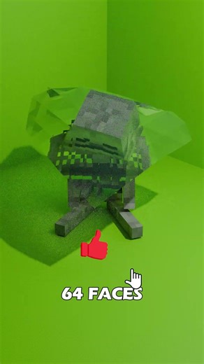 Sad Skeleton 3D Cloth Simulation #minecraft #animation