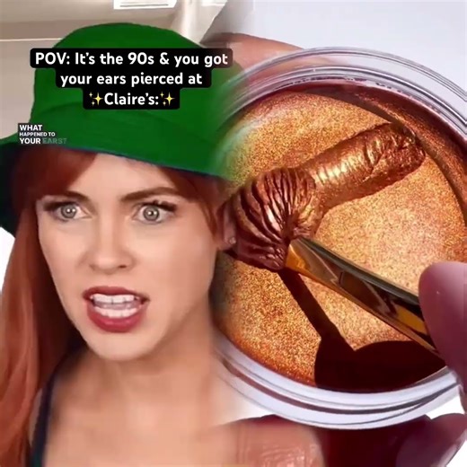 POV It’s the #90s & you got your ears pierced at Claire’s. #nostalgia #millennials #90sfashion