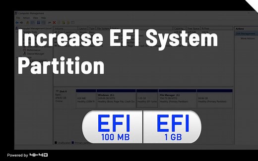 对EFI系统分区扩容