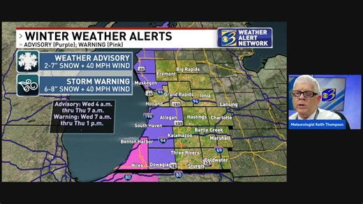 Heavy snow possible for a specific area in West Michigan tomorrow (Wednesday). Get caught up LIVE right here! | News Channel 3 WWMT TV