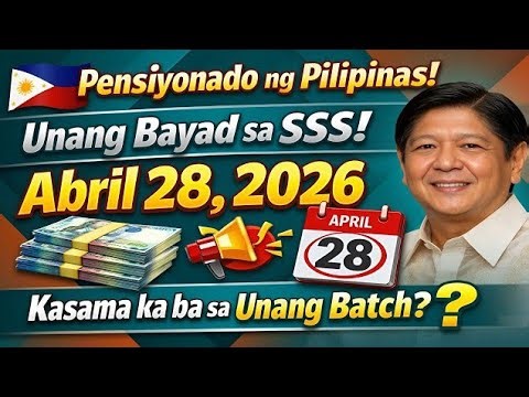 Mga Pensiyonado ng Pilipinas! Unang Bayad sa SSS Abril 28, 2026 – Kasama ka ba sa Unang Batch ko