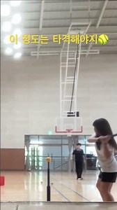 뉴스포츠 티볼 타격 연습(우리 반 반장👍)