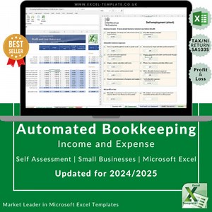 Accounting Small Business Finance Bookkeeping Self Employed Excel Spreadsheet  | eBay UK