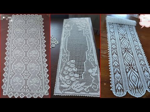 120 Beautiful Rectangular Crochet Fillet Table Runner Pattern Ideas #diy #crochet #interior