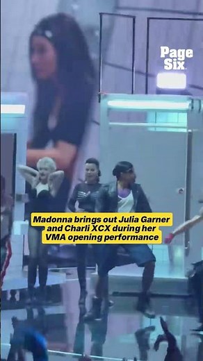 Madonna brought out Julia Garner and Charli XCX for her first VMA performance #shorts