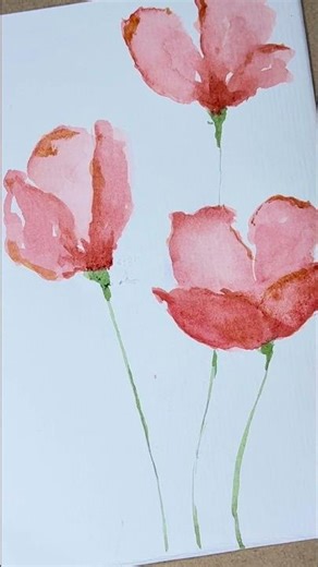 Make it simple and easy! Springtime bloom in watercolor. #watercolorpainting #springtime #floral