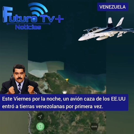 Futuro TV on Instagram: "¡MADURO CON MIEDO! 😬 Este Viernes por la noche, un avión caza F-18 de los EE.UU entró a tierras venezolanas por primera vez. Las imágenes captadas por la plataforma Flightradar24, muestran que al menos uno de los aviones, el F-18 identificado como 'Rhino51', al parecer incursionó en territorio venezolano, tras apagar su transpondedor para no ser visto. Por Futuro TV"