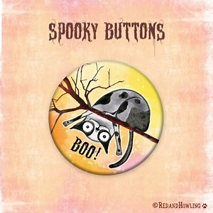 16K views · 1K reactions | In the spirit of Halloween, I created a limited quantity of Red & Howlloween buttons! Now thru Saturday I'm shipping 3 spooky buttons with ANY order. Use code: "Howlloween17" & leave button choices upon checkout. (link to my Howlloween buttons in comments). Boo! | Red and Howling | Facebook