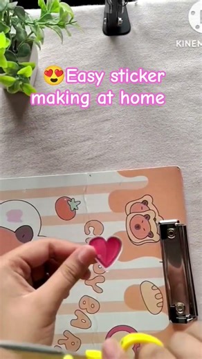 Turning paper into cute stickers at home 🎀✨#Bhavya Nirali show