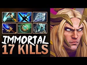 Invoker Gameplay with 17 Kills and Aghanims Scepter - Dota 7.39