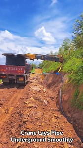Crane Lays Pipe Underground Smoothly #PipelineWork #ConstructionProcess | Mundo Videos