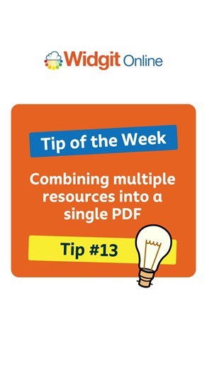 Widgit | Tip of the week 💡 Did you know you can combine multiple resources created in Widgit Online into a single PDF? 📄 Perfect for sharing... | Instagram