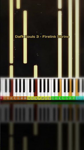 Dark Souls 3 – Ambitious Firelink Shrine 🎹 Piano Visualizer #shorts