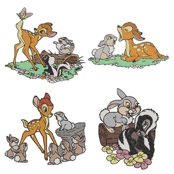 Bambi Thumper And Flower Playful Interactions And Forest Friendship Scenes - Fil