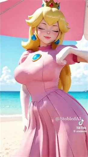 Princess Peach dancing