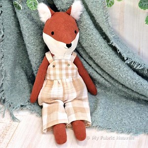 Fox Doll & Clothes Easy Sewing Pattern PDF, 40cm Linen Fox, Vixen, Arctic Fox or Wolf Step-by-step Photo-tutorial, Stuffed Animal Soft Toy - Etsy
