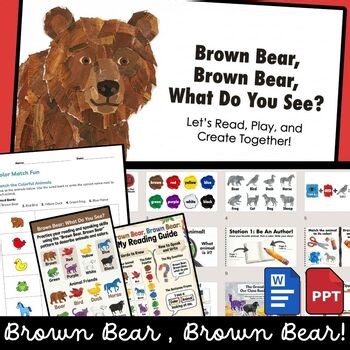 Brown Bear What Do You See Unit Poster Worksheets Printable Book Sequence