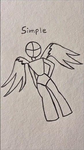 How to draw an Angel (stick man) Tutorial ✨