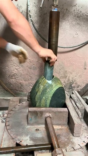 Masterpiece in Motion: Yangtze River Landscape on Marble, Bamboo Turtle Bowl