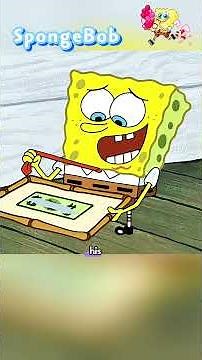 SpongeBob splashed a drop of paint that never fadeshopping all over each sheet of paper in a wild
