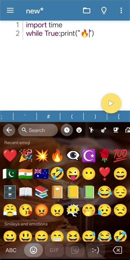 Python Magic 🔥 in Mobile #programming #coding