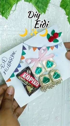 DIY Eidi Card for Bestie! 🌙✨ Unique Gift Idea for Eid 2026. 🍬 #DIY #Bestie #EidMubarak #Eidi #Shorts
