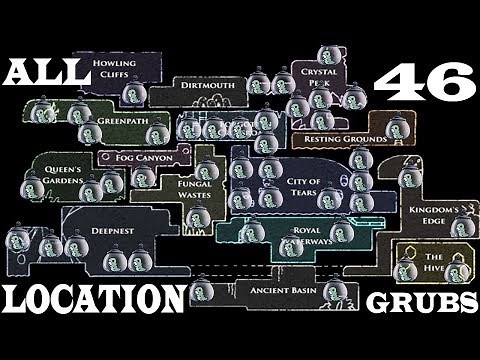 Hidden Grubs , All 46 hollow Knight grubs location