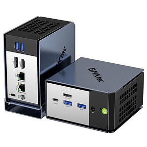 GMKtec AI Mini Gaming PC, AMD Ryzen AI 9 HX-370 Serie(5.1GHz), 32GB RAM 2TB SSD, Desktop Mini Computers, Oculink Port, EVO-X1