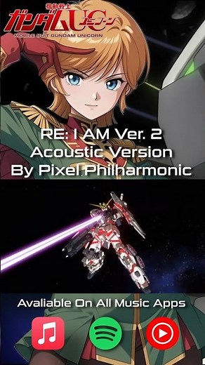 Gundam Unicorn but the Acoustic Hits Completely Different #gundam #aimer #shorts