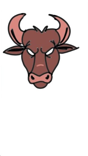Let's draw an angry bull 🐂 in cartoon style #art #shorts