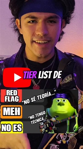 Julio Valdes on Instagram: "Tier list de red flags en guitarristas parte 2 🤠🎸 La teoría musical es algo que definitivamente es recomendado, mientras que hay proyectos donde no se ocupa como tal, en cosas más serias siempre va a estar presente, ojo de no confundir el solfeo con la teoría musical porque son cosas distintas, que otra red flag añadirían ustedes? 🫵🎸 #tulioguitar #musica #guitarra #guitarrista #tierlist"