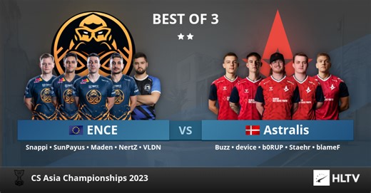 ENCE vs Astralis at CS Asia Championships 2023