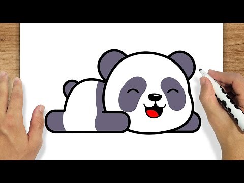 COMO DESENHAR E COLORIR UM PANDA FOFO KAWAII