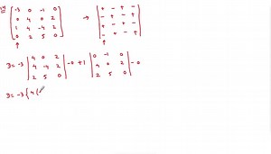 Use either elementary row or column operations, or cofactor expansion, to find the determinant by hand. Then use a software program or a graphing utility to verify your answer. |    1     0     2     -1     1     4     2     0     3| | Numerade